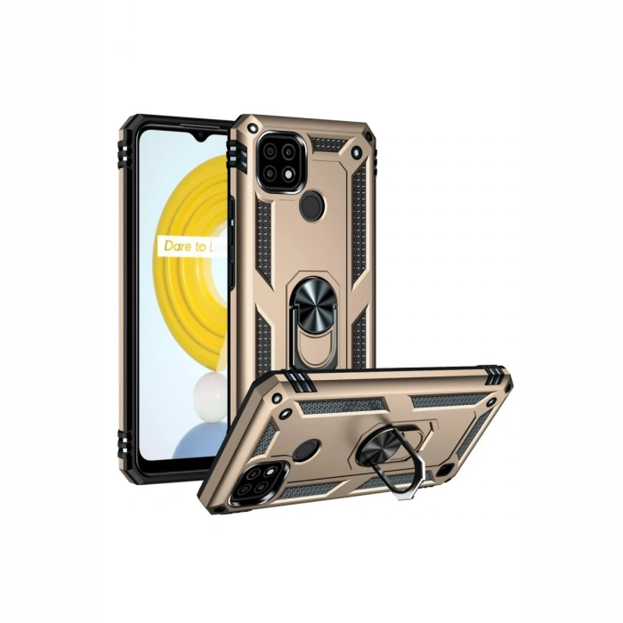 Newface Realme C21 Kılıf Sofya Yüzüklü Silikon Kapak