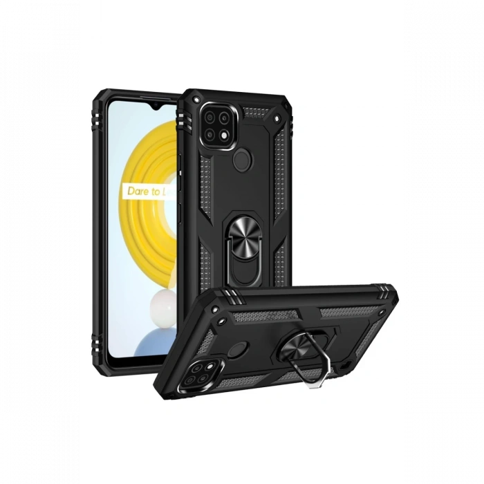 Newface Realme C21 Kılıf Sofya Yüzüklü Silikon Kapak
