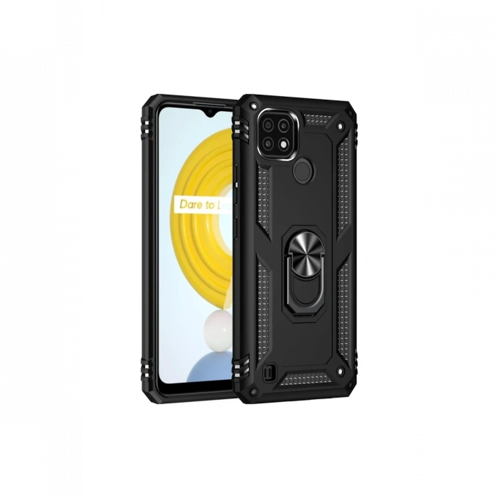 Newface Realme C21 Kılıf Sofya Yüzüklü Silikon Kapak