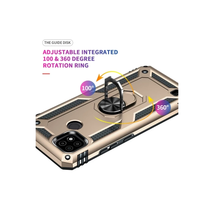 Newface Realme C21 Kılıf Sofya Yüzüklü Silikon Kapak