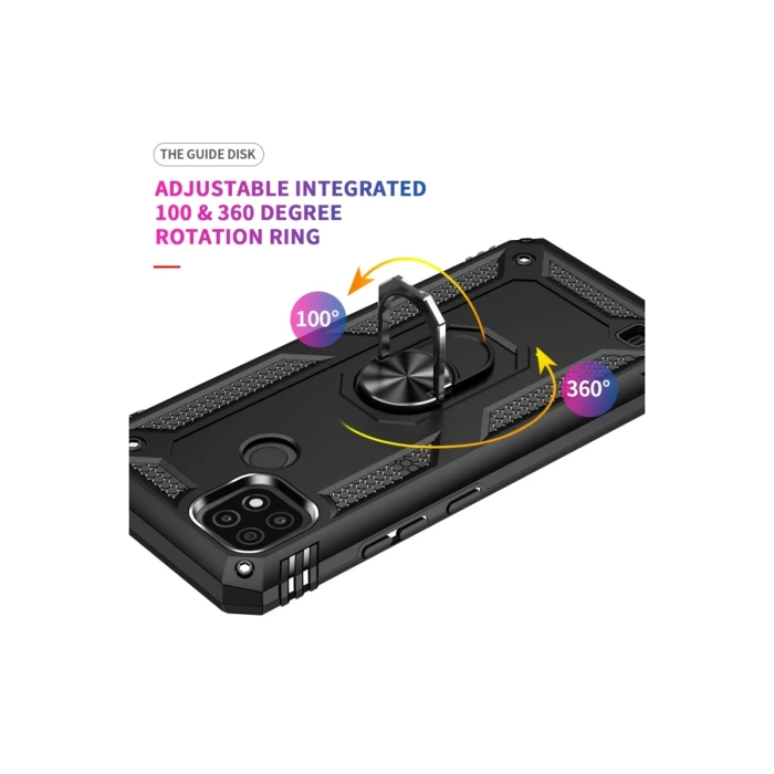 Newface Realme C21 Kılıf Sofya Yüzüklü Silikon Kapak