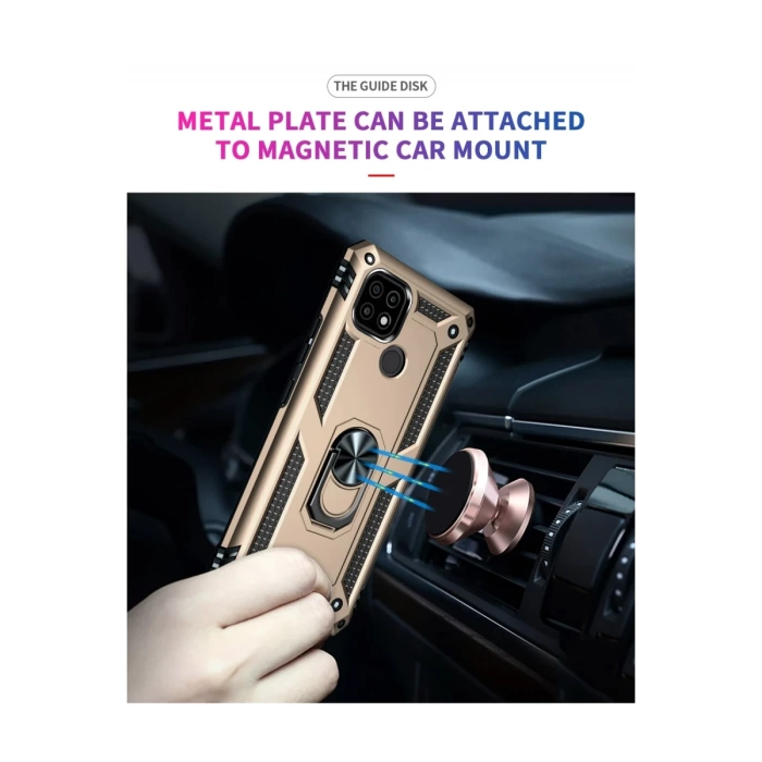 Newface Realme C21 Kılıf Sofya Yüzüklü Silikon Kapak