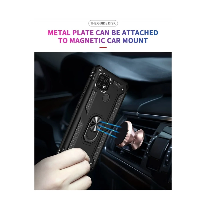 Newface Realme C21 Kılıf Sofya Yüzüklü Silikon Kapak