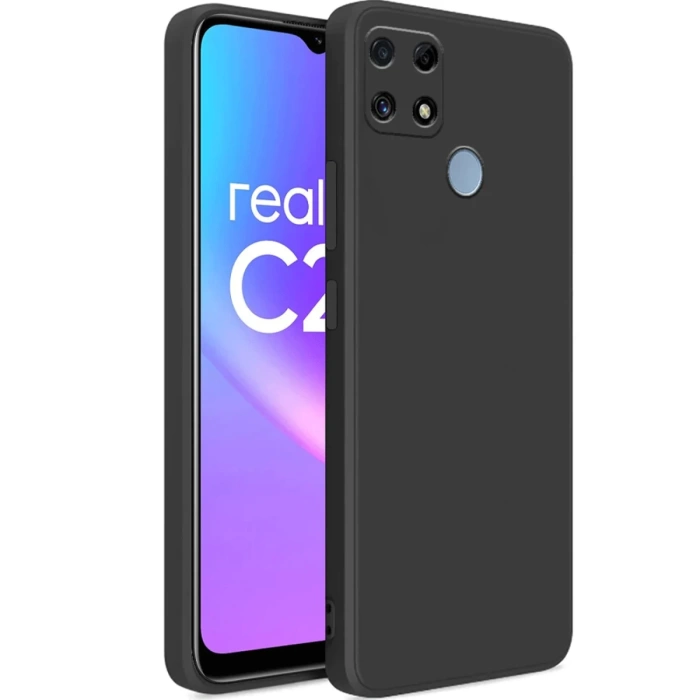 Newface Realme C25 Kılıf First Silikon - Siyah