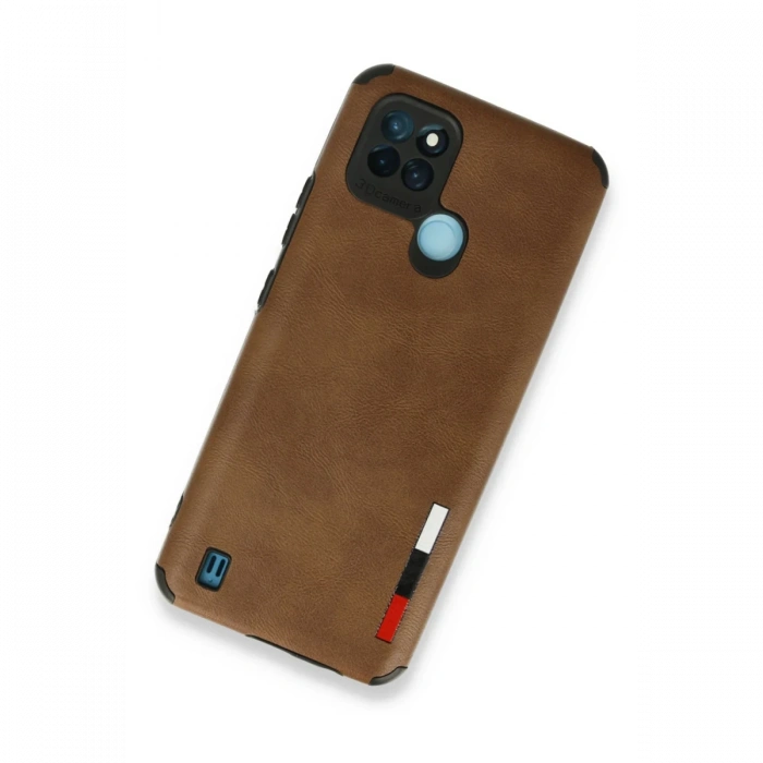Newface Realme C25Y Kılıf Loop Deri Silikon