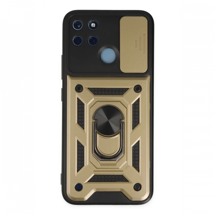 Newface Realme C25Y Kılıf Pars Lens Yüzüklü Silikon