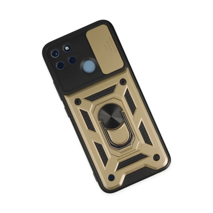 Newface Realme C25Y Kılıf Pars Lens Yüzüklü Silikon