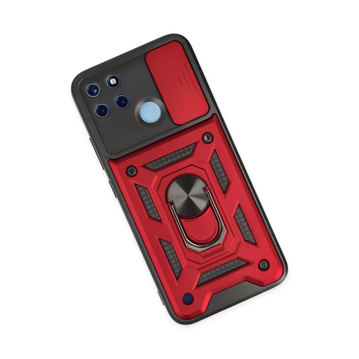 Newface Realme C25Y Kılıf Pars Lens Yüzüklü Silikon
