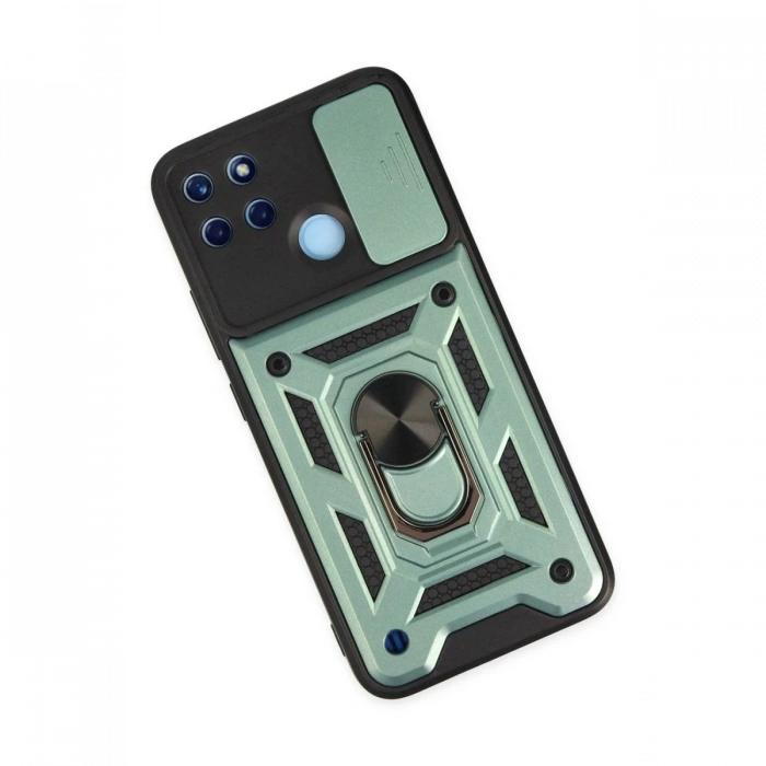 Newface Realme C25Y Kılıf Pars Lens Yüzüklü Silikon