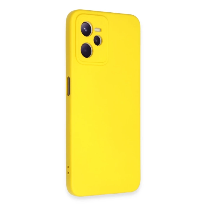 Newface Realme C35 Kılıf Nano içi Kadife Silikon