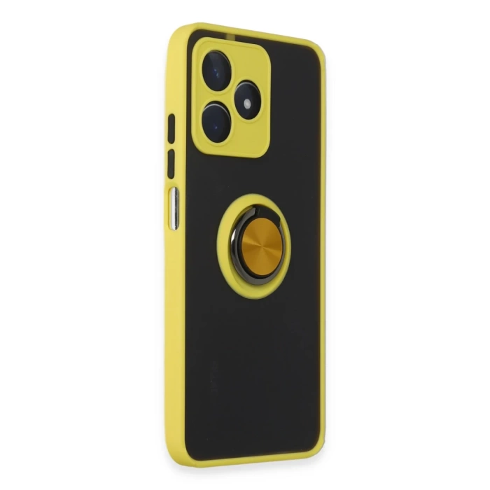 Newface Realme C53 Kılıf Montreal Yüzüklü Silikon Kapak