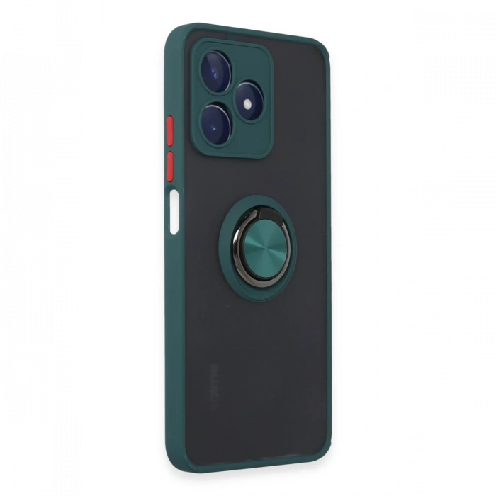 Newface Realme C53 Kılıf Montreal Yüzüklü Silikon Kapak