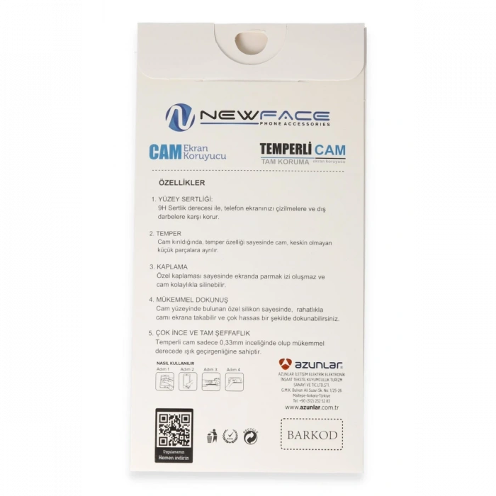 Newface Realme C55 3D Antistatik Cam Ekran Koruyucu