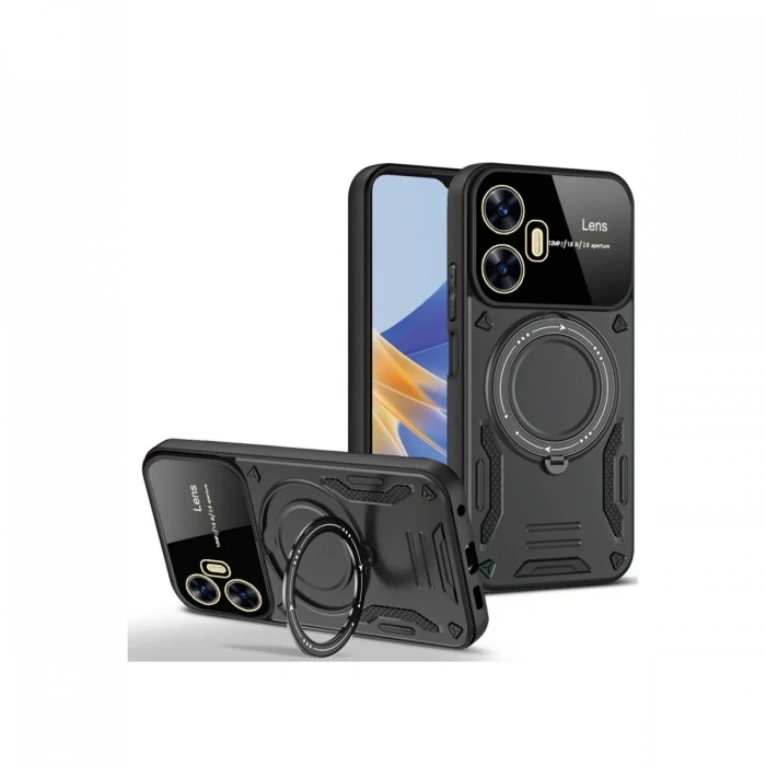Newface Realme C55 Kılıf Joy Lens Standlı Kapak