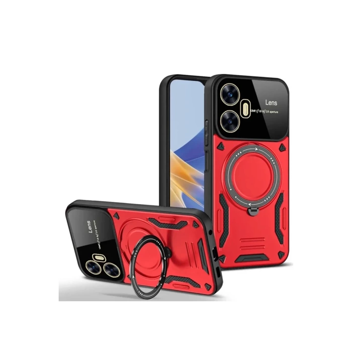 Newface Realme C55 Kılıf Joy Lens Standlı Kapak