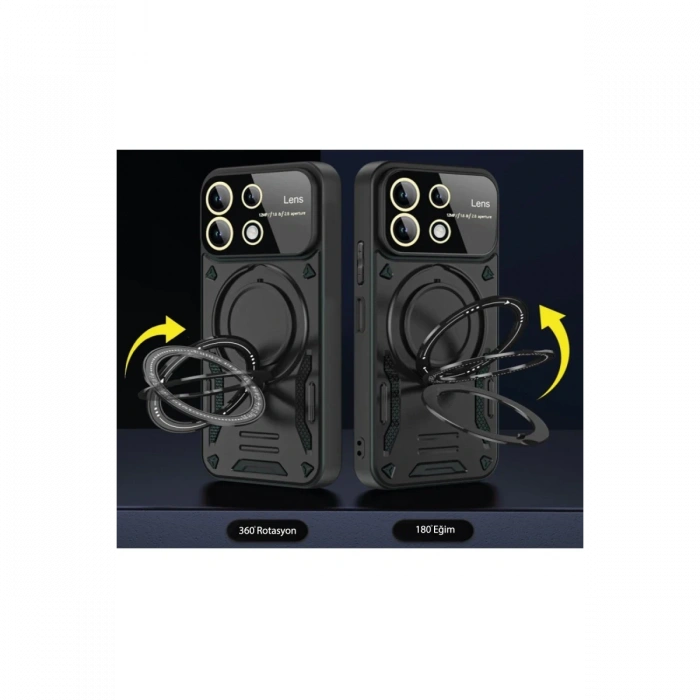 Newface Realme C55 Kılıf Joy Lens Standlı Kapak