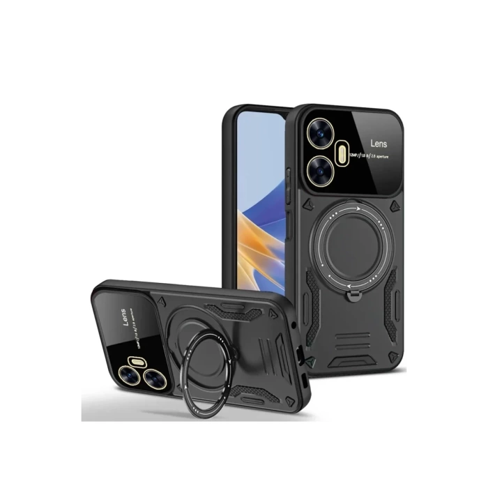 Newface Realme C55 Kılıf Joy Lens Standlı Kapak