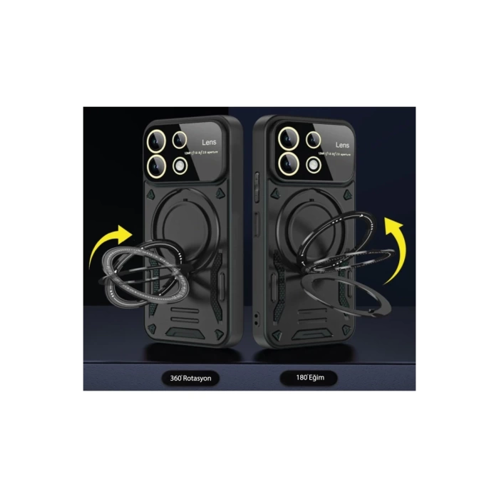 Newface Realme C55 Kılıf Joy Lens Standlı Kapak