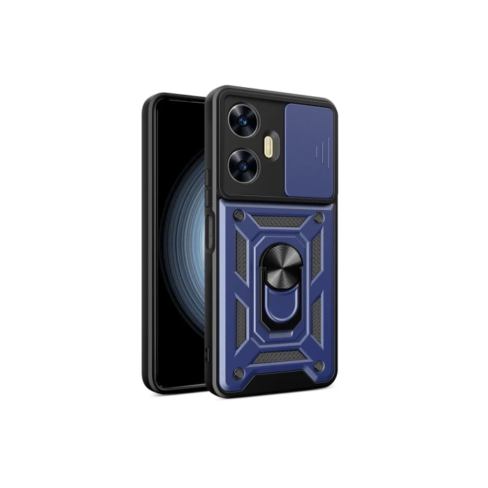Newface Realme C55 Kılıf Pars Lens Yüzüklü Silikon