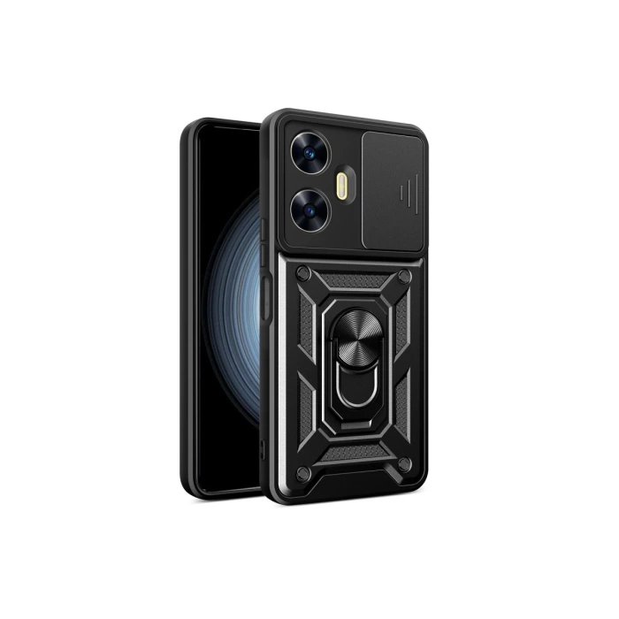 Newface Realme C55 Kılıf Pars Lens Yüzüklü Silikon