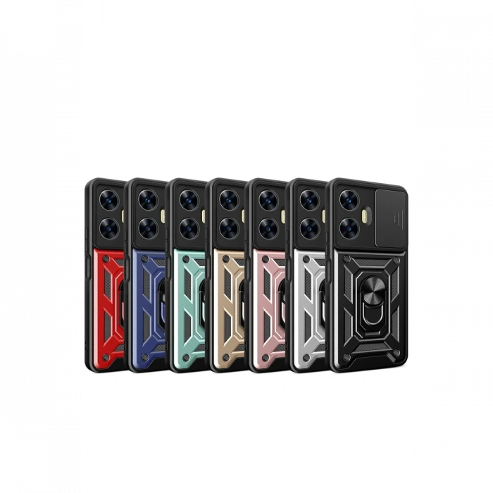 Newface Realme C55 Kılıf Pars Lens Yüzüklü Silikon