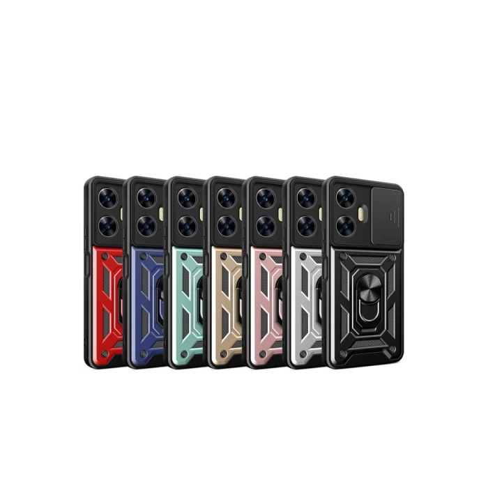Newface Realme C55 Kılıf Pars Lens Yüzüklü Silikon