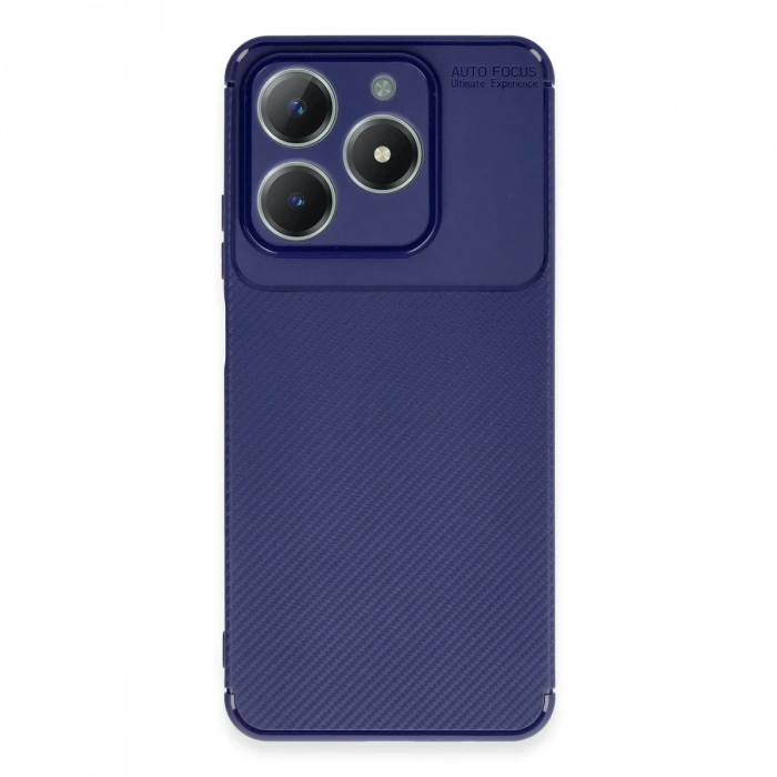 Newface Realme C61 Kılıf Auto Focus Karbon Kapak - Lacivert