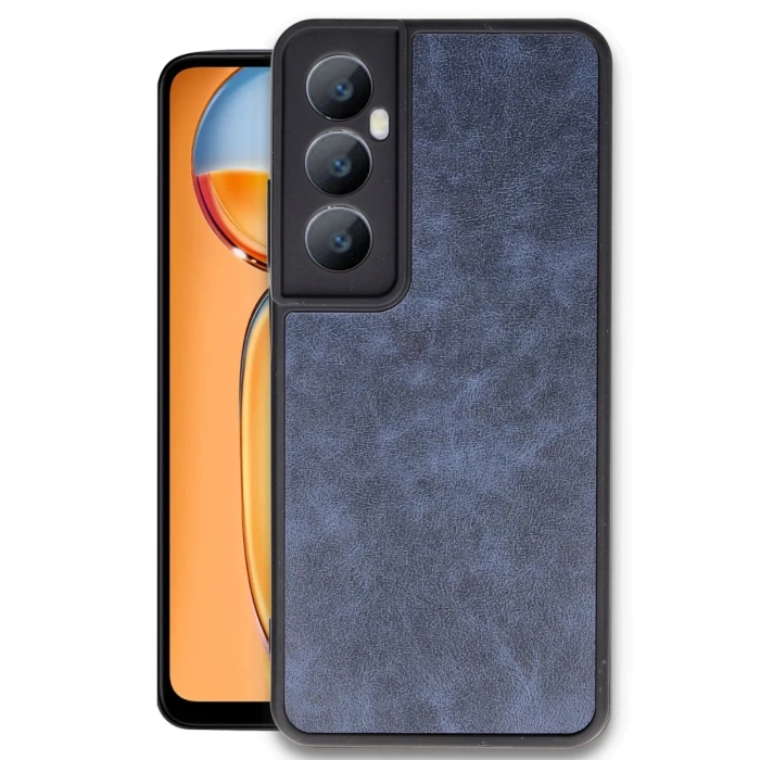 Newface Realme C65 Kılıf Aras Deri Kapak - Lacivert