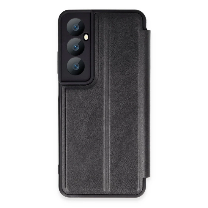 Newface Realme C65 Kılıf Flip Cover - Siyah