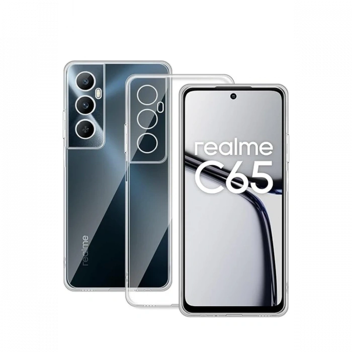 Newface Realme C65 Kılıf Lüx Şeffaf Silikon