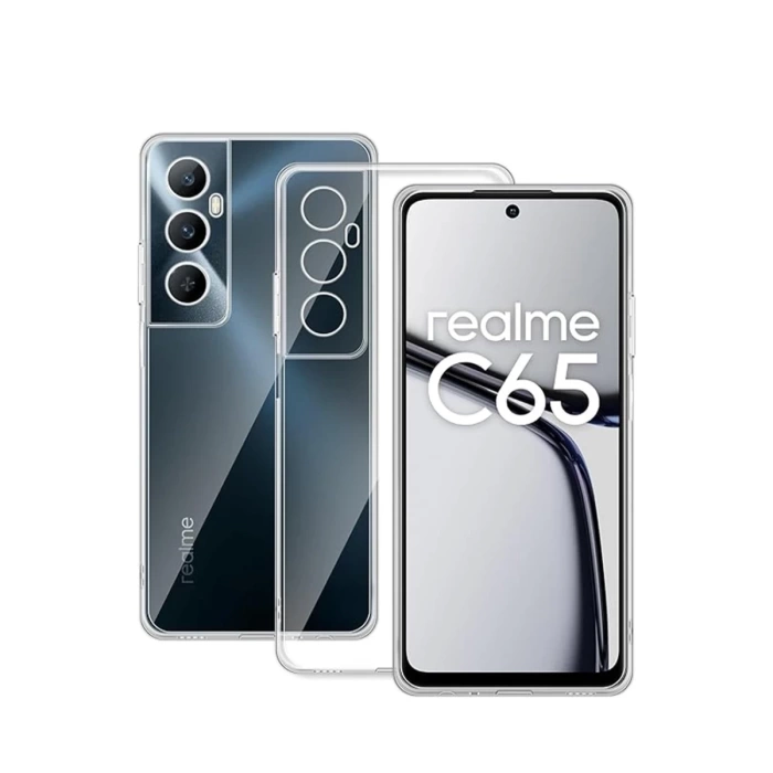 Newface Realme C65 Kılıf Lüx Şeffaf Silikon