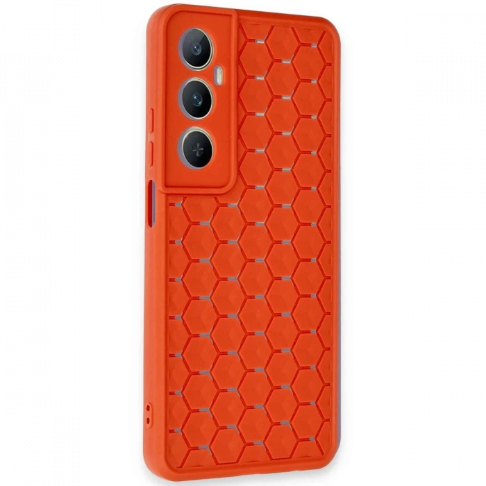 Newface Realme C65 Kılıf Petek Silikon Kapak - Kırmızı