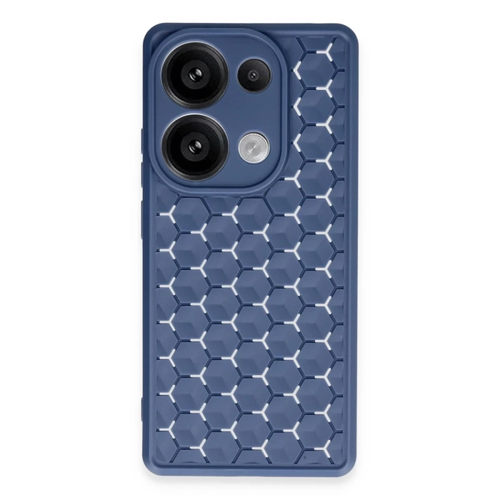 Newface Realme C65 Kılıf Petek Silikon Kapak - Lacivert