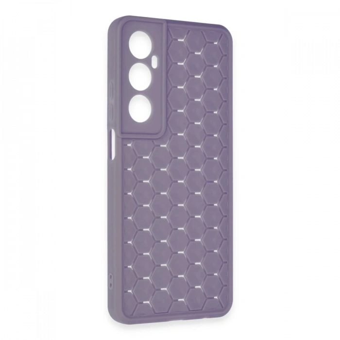 Newface Realme C65 Kılıf Petek Silikon Kapak - Lila