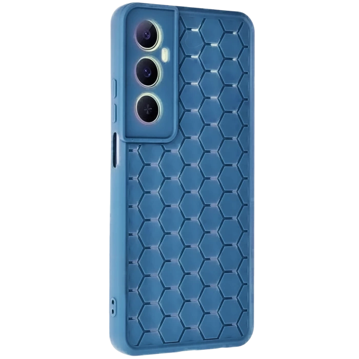 Newface Realme C65 Kılıf Petek Silikon Kapak - Mavi