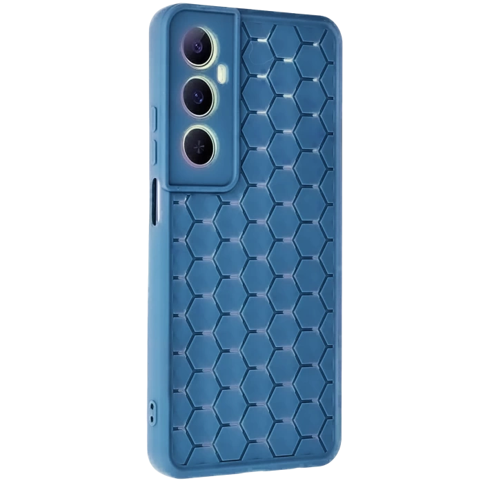 Newface Realme C65 Kılıf Petek Silikon Kapak - Mavi
