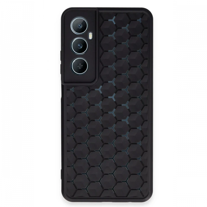 Newface Realme C65 Kılıf Petek Silikon Kapak - Siyah