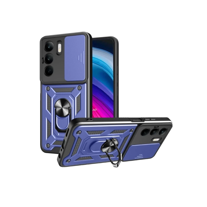 Newface Realme C75 4G Kılıf Pars Lens Yüzüklü Silikon
