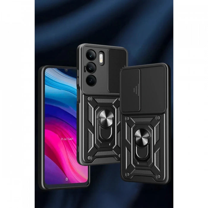 Newface Realme C75 4G Kılıf Pars Lens Yüzüklü Silikon