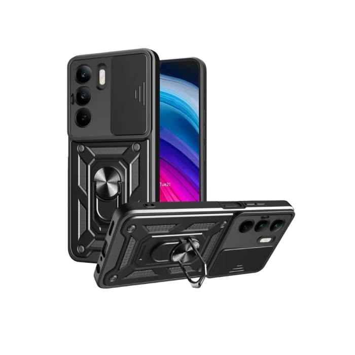 Newface Realme C75 4G Kılıf Pars Lens Yüzüklü Silikon