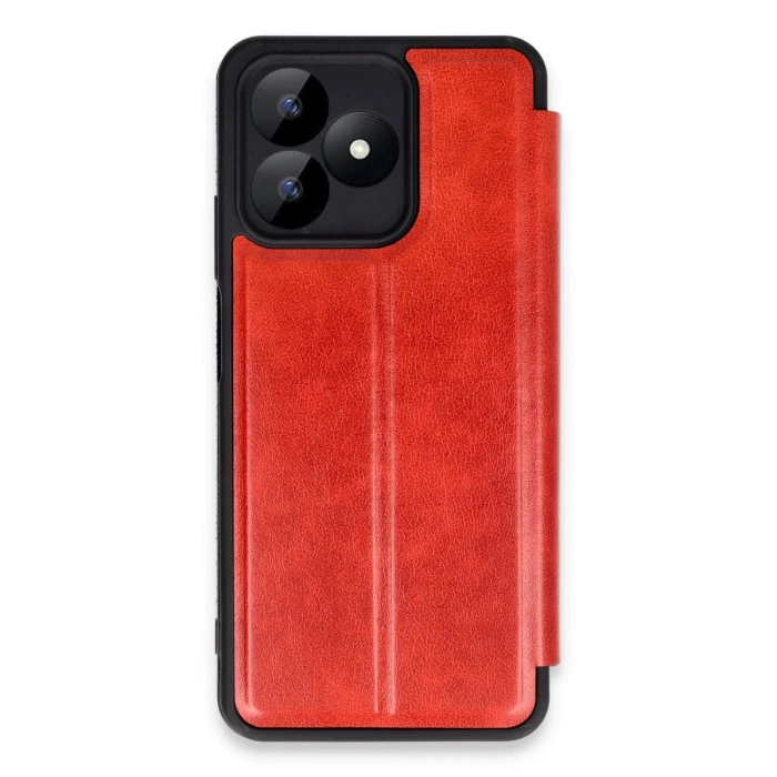 Newface Realme Note 50 4G Kılıf Flip Cover - Kırmızı