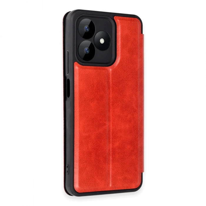 Newface Realme Note 50 4G Kılıf Flip Cover - Kırmızı
