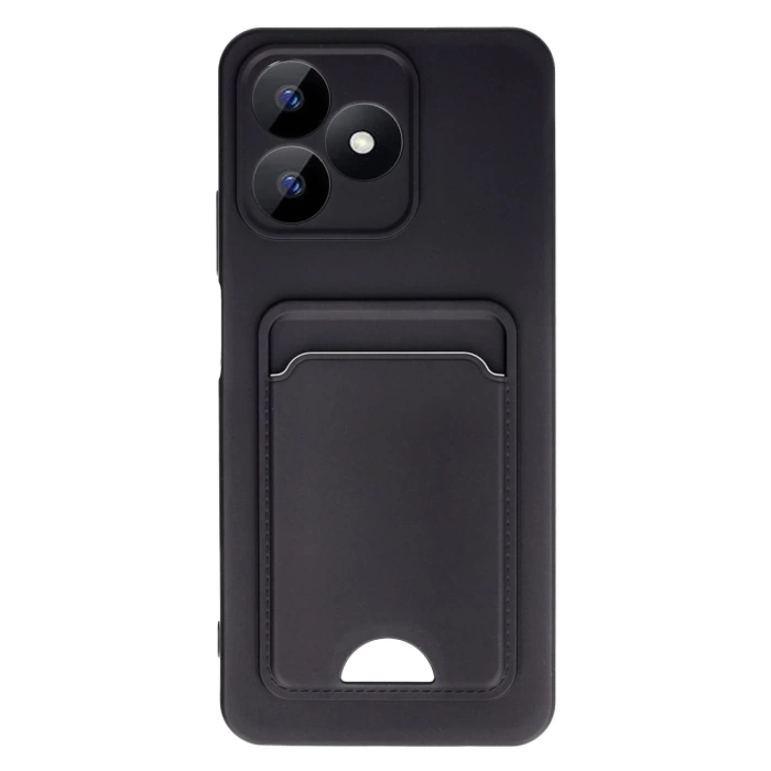 Newface Realme Note 50 4G Kılıf Kelvin Kartvizitli Silikon - Siyah
