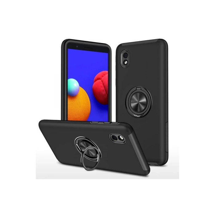 Newface Samsung Galaxy A01 Core Kılıf Elit Yüzüklü Kapak