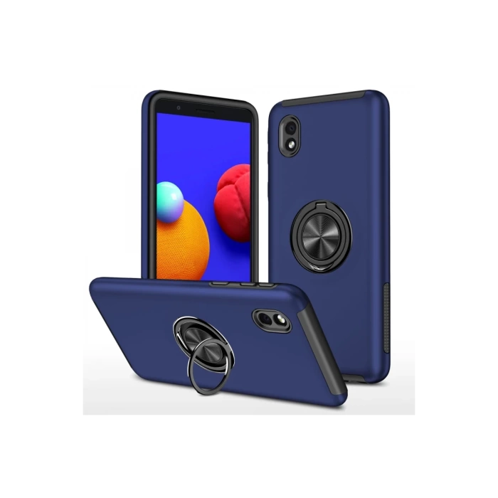 Newface Samsung Galaxy A01 Core Kılıf Elit Yüzüklü Kapak