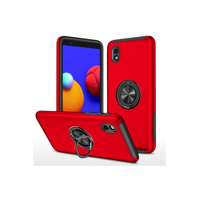 Newface Samsung Galaxy A01 Core Kılıf Elit Yüzüklü Kapak