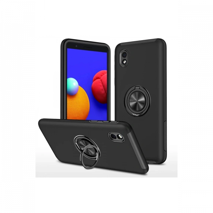 Newface Samsung Galaxy A01 Core Kılıf Elit Yüzüklü Kapak