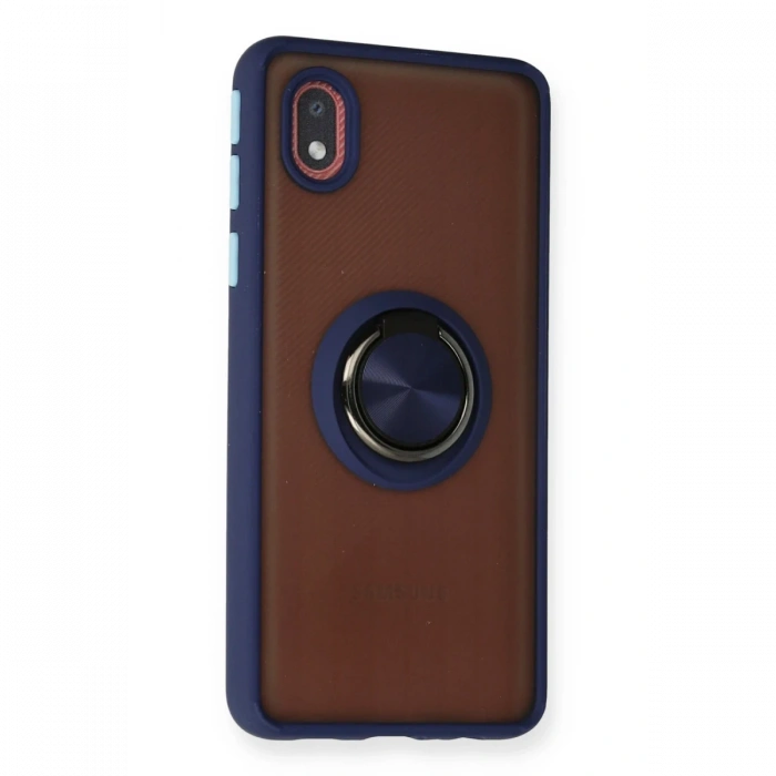Newface Samsung Galaxy A01 Core Kılıf Montreal Yüzüklü Silikon Kapak