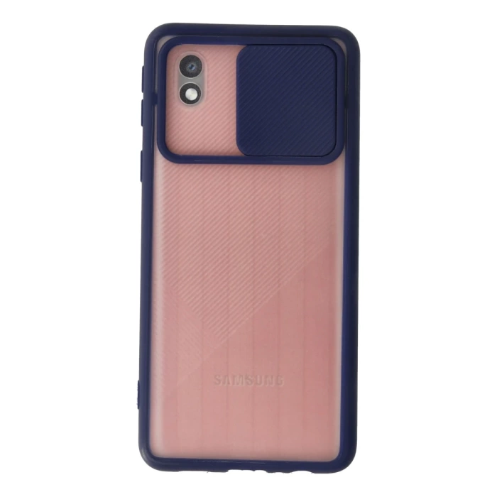 Newface Samsung Galaxy A01 Core Kılıf Palm Buzlu Kamera Sürgülü Silikon