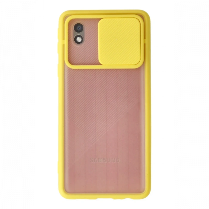 Newface Samsung Galaxy A01 Core Kılıf Palm Buzlu Kamera Sürgülü Silikon